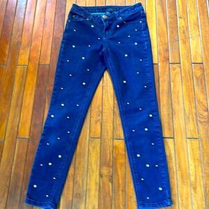 Rampage Dark Wash Skinny Jeans Pearl Embellished size 1